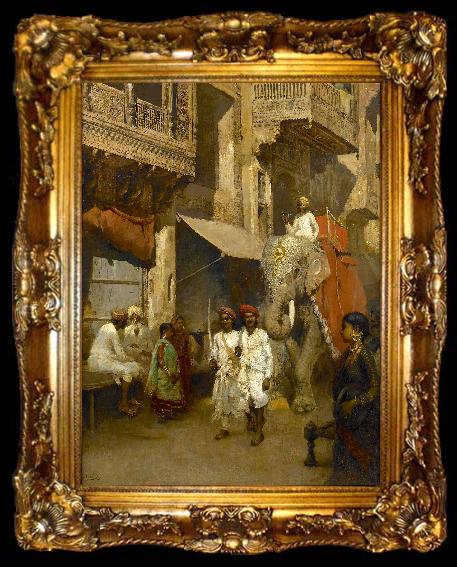framed  Edwin Lord Weeks Promenade on an Indian Street, ta009-2